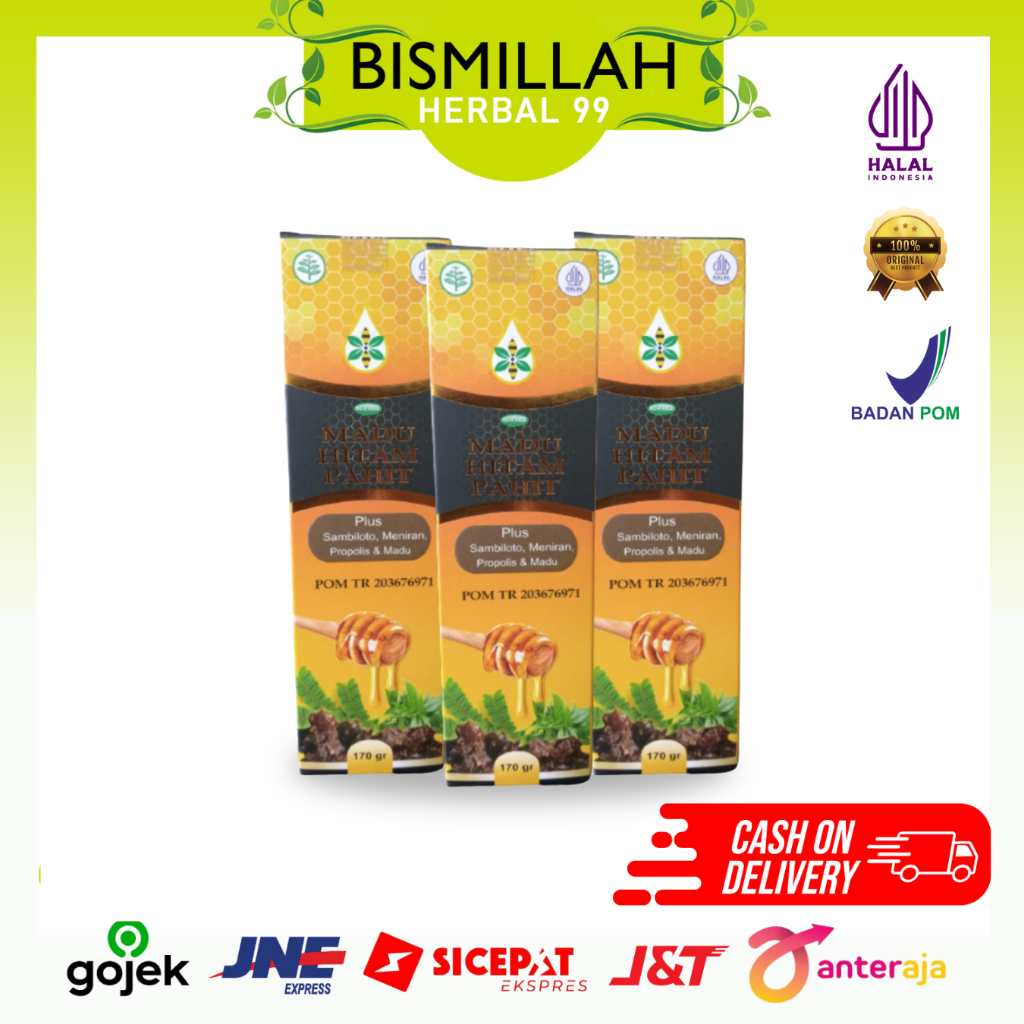 

KEMASAN BARU - MADU HITAM PAHIT ALFAUZ 470GR - 170 GR / MADU PAHIT PLUS PROPOLIS DAN DAUN INSULINE