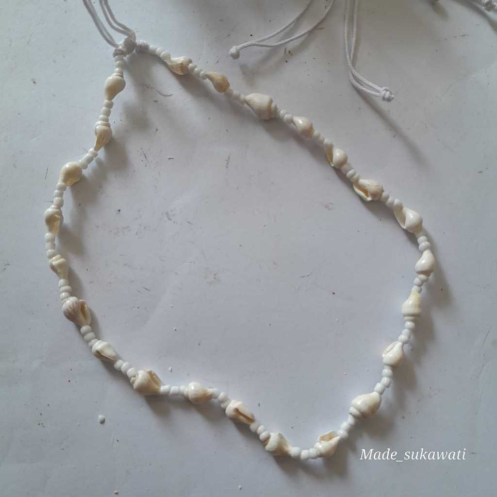 Kalung Tali Kerang Geles Kerajinan Tangan Aksesoris Bali