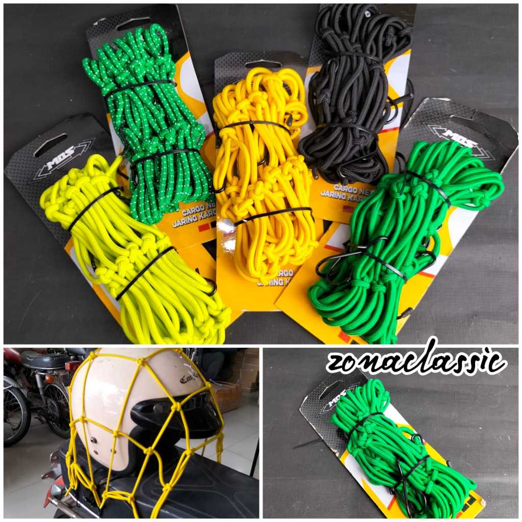 JARING HELM MOTOR BAGASI BELAKANG UNIVERSAL JARING HELM BARANG HELM UNIVERSAL MOS