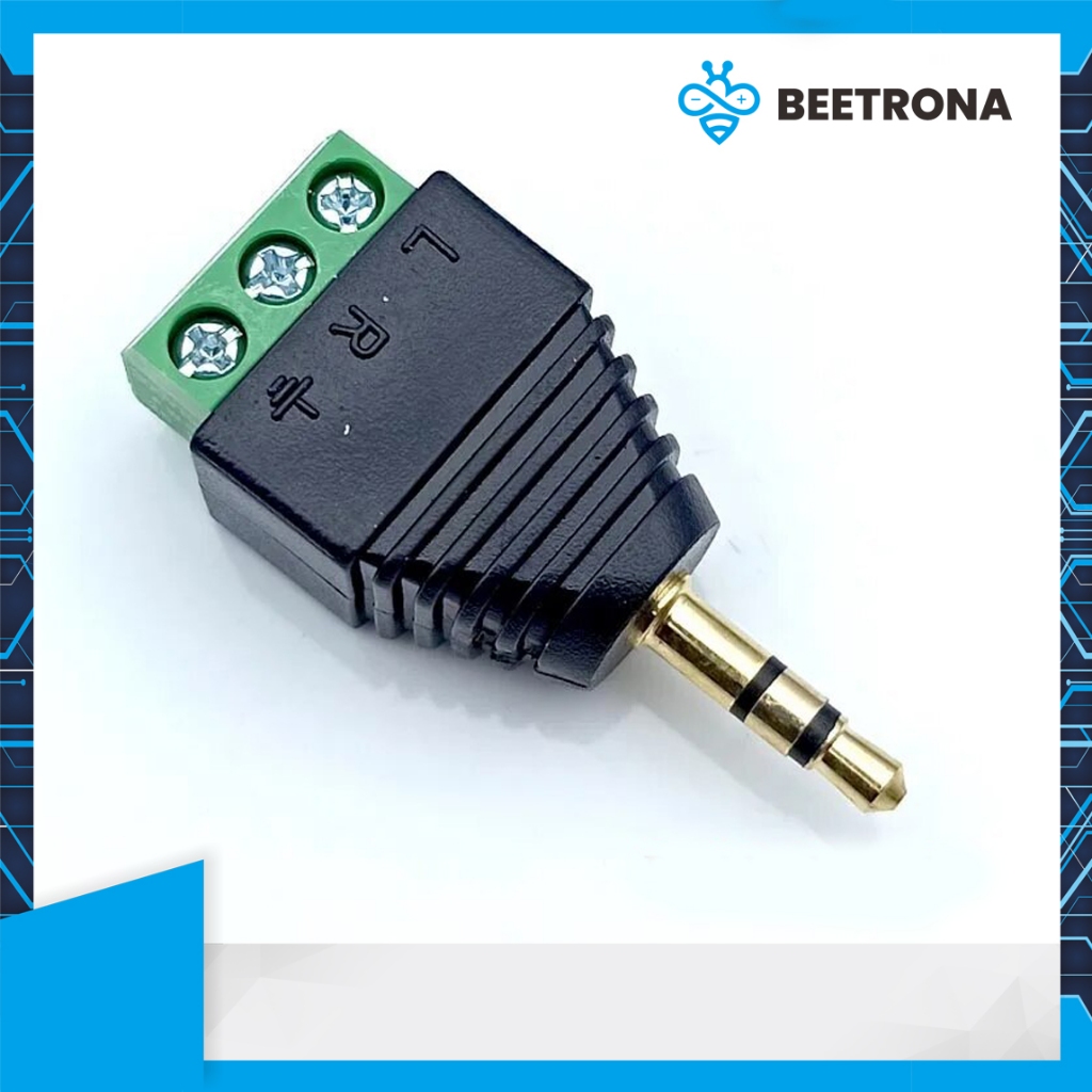 Jack Audio Stereo Male 3.5mm Terminal Blok Konektor