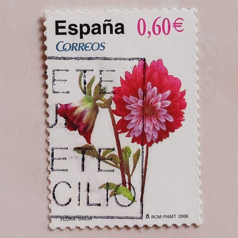 

(AE) Perangko Spanyol 2008 Flora and Fauna (2008) - Dahlia 0,60 Euro Used