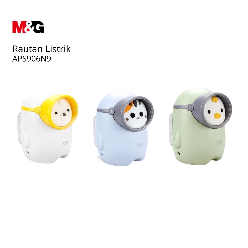 

Rautan Listrik Electric Sharpener M&G Cartoon Dual Power Battery & USB Lucu Fancy Impor #APS906N9