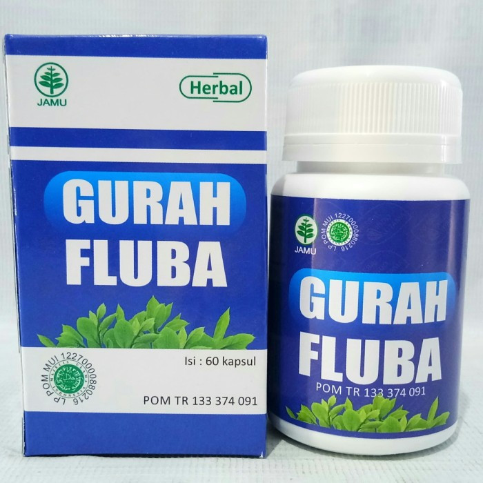 HIU GURAH FLUBA | HERBAL FLU BATUK Kapsul Herbal Gurah Fluba Isi 60 kapsul ORIGINAL