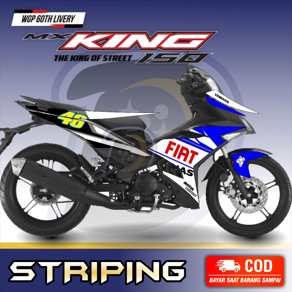Striping Lis Jupiter Mx King Stiker Motor Jupiter Mx King 150 Fiat