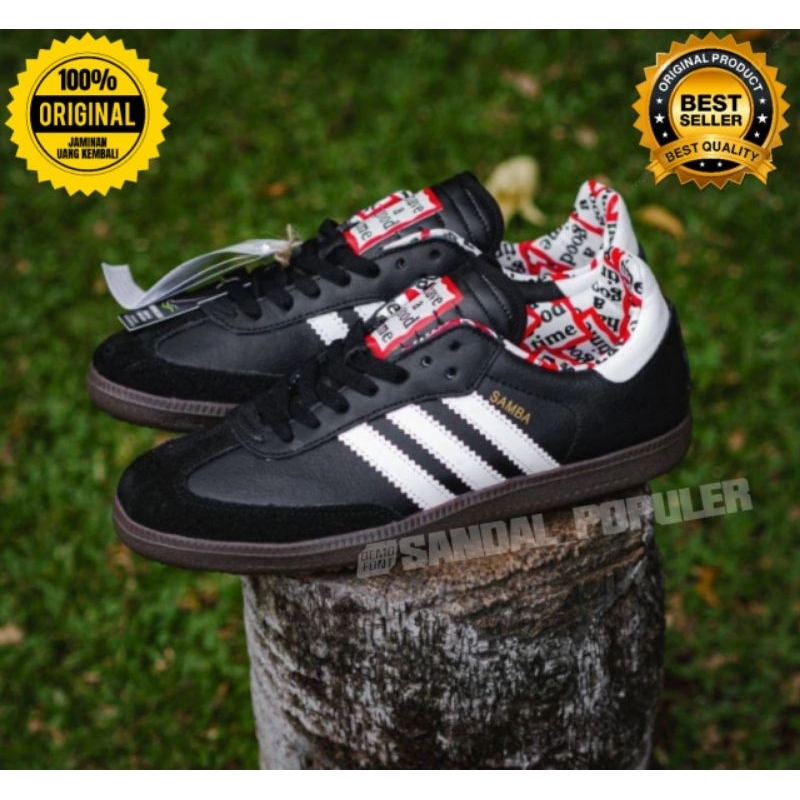 Sepatu Pria Ads Samba OG Have A Good Time X Core Black 100% ORIGINAL (Art BD7362)