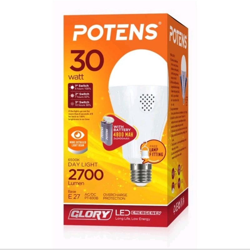 Lampu LED Emergency / Lampu LED Darurat Potens SNI Tahan Lama