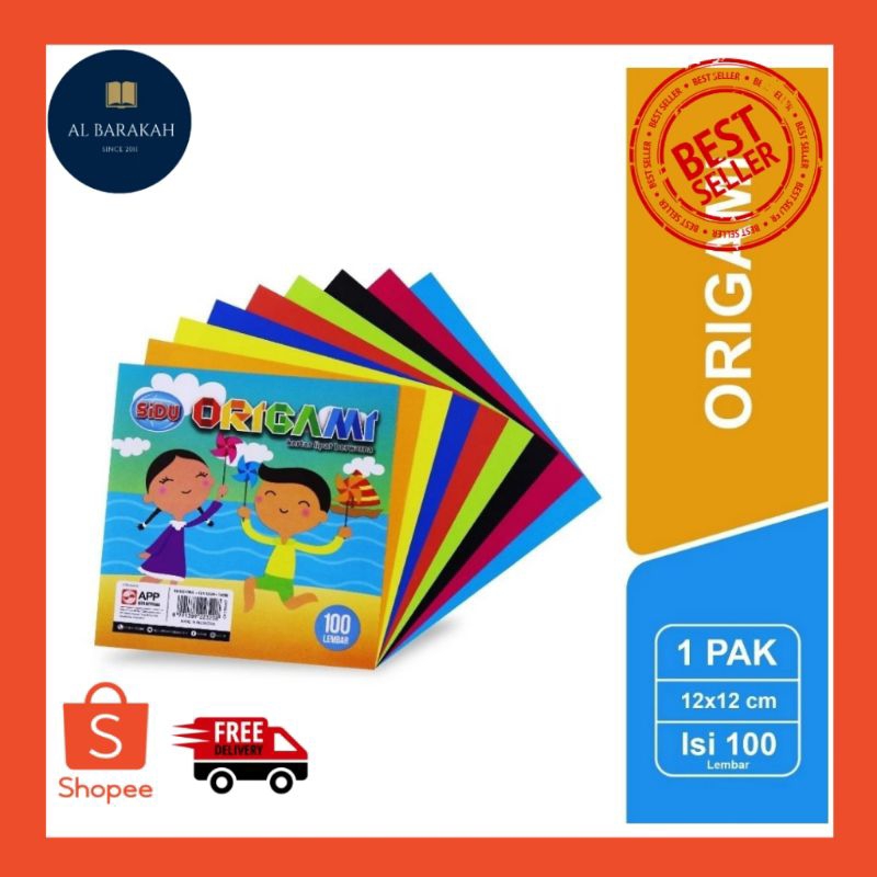 

Kertas Origami Polos 12x12 cm isi 100 Lembar (Origami sidu)