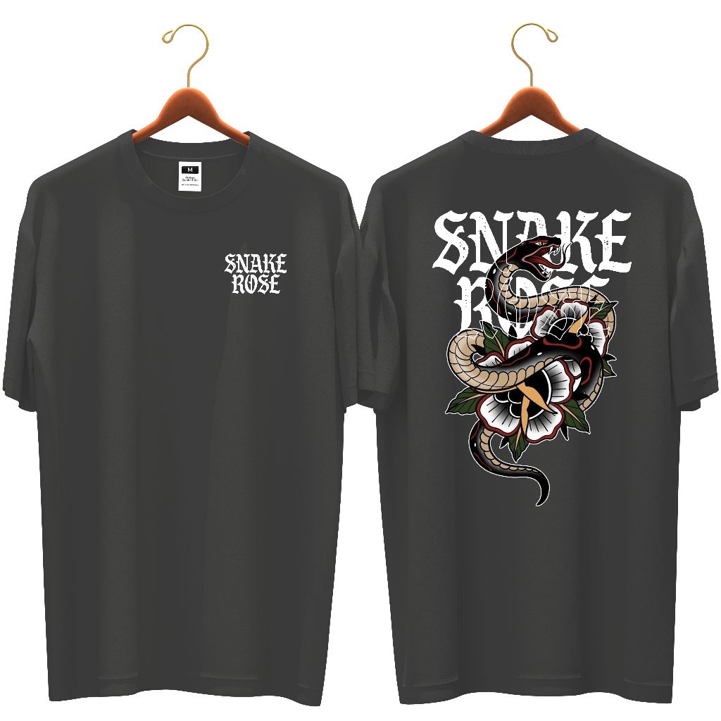 BANDOENG - KONSEP SNAKE ROSE | BONUS STICKER KATA KATA | Kaos Oblong - kaos distro pria | cotton com