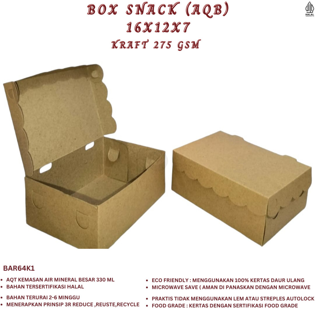 

Box Snack 12X16 Snack Box 16x12 AQB (BAR64K1-16X12X7)