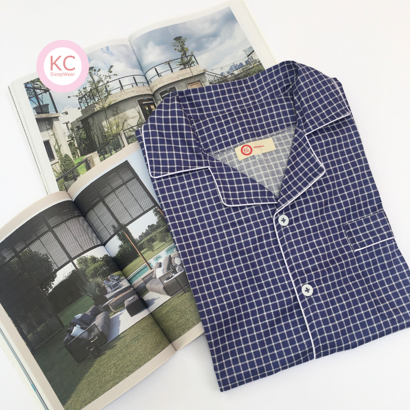 Blue Box Piyama Pria Lengan Pendek Celana Panjang