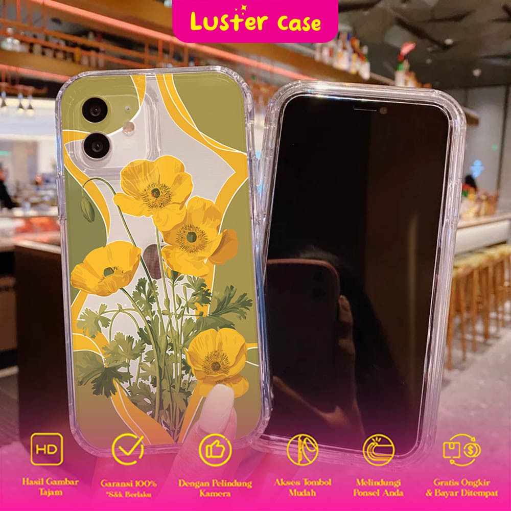 Case INFINIX HOT 12 PLAY 20I 20S 12 12 PRO 12I 11 10 11 PLAY 10 10S 9 9 PLAY 8 11S 11S NFC 20 PLAY Luster [ FLWRS ] Casing Hp Aesthetic Kesing Hp Karakter Anime Cassing Hp Motif Lucu Clear Case Infinix Softcase Infinix