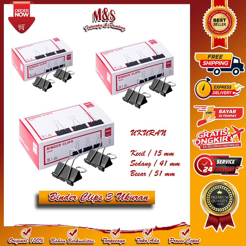 

BINDER CLIPS / PENJEPIT KERTAS TEBAL