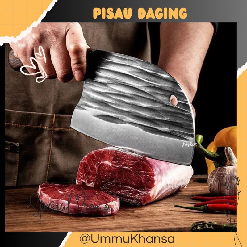 Pisau daging dan pemotong sayur/ pisau pemotong ikan/pisau pemotong ayam