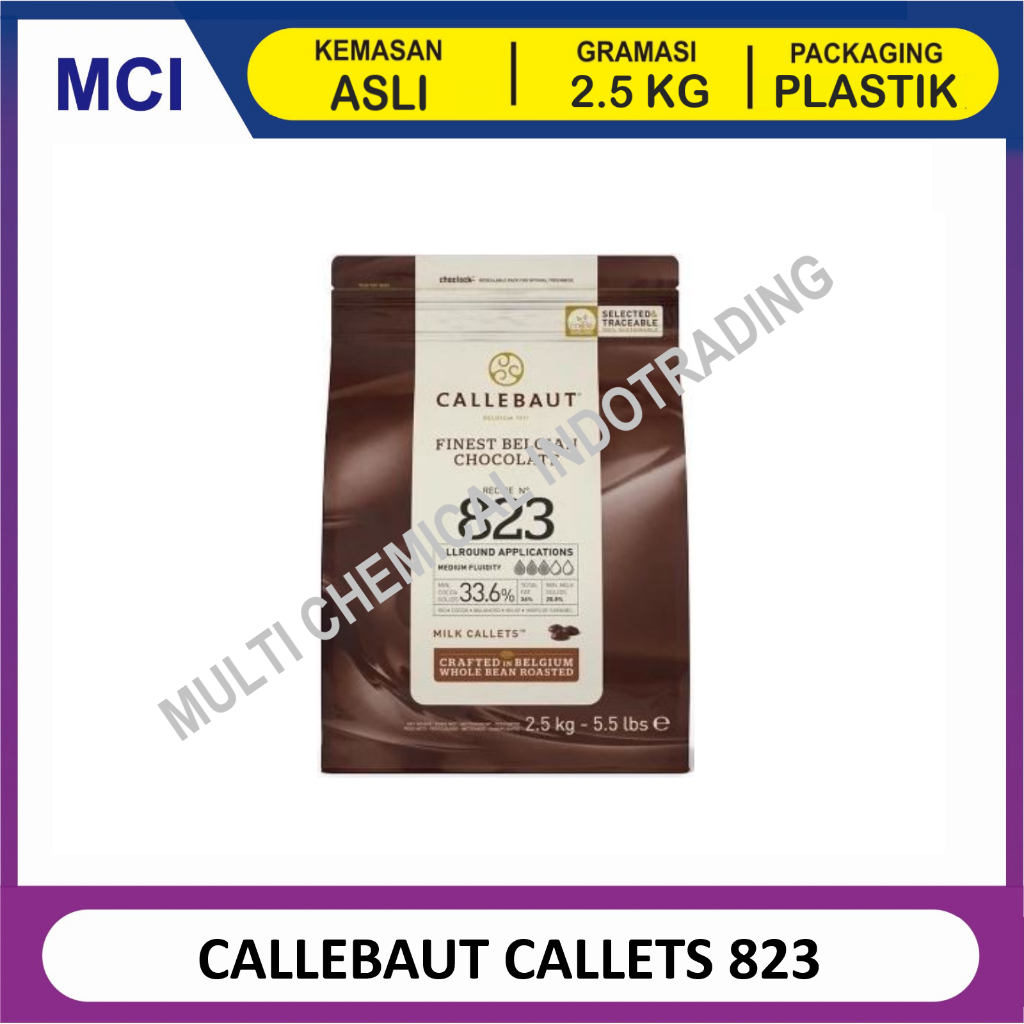

2.5 KG CALLEBAUT MILK CHOCOLATE 823 COUVERTURE 33,6% / COKLAT COKELAT