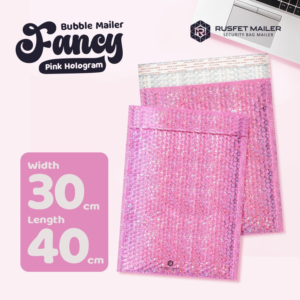 

Amplop Bubble Pink Hologram 30x40 Bubble Mailer Murah Satuan