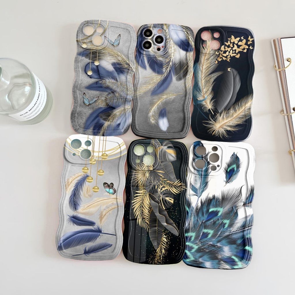 CASE GELOMBANG BULU-BULU COCOK UNTUK TIPE IPHONE 6 6 PLUS 7/8 7+ 8+ XR X XS XS MAX 11 12 12MINI 13 1