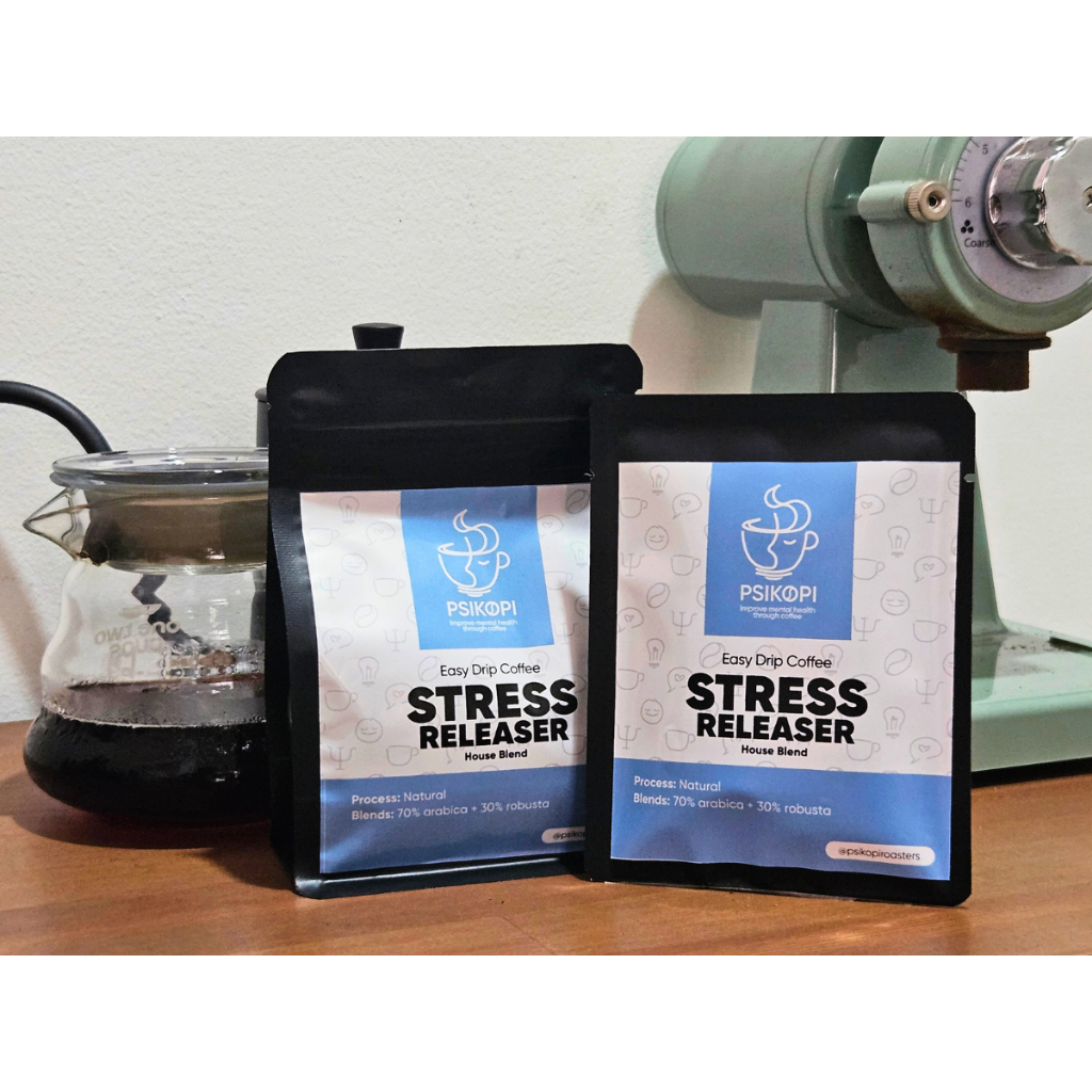 

Psikopi Roasters Stress Releasers House Blends Coffee Beans Biji Kopi Medium Dark Roasts