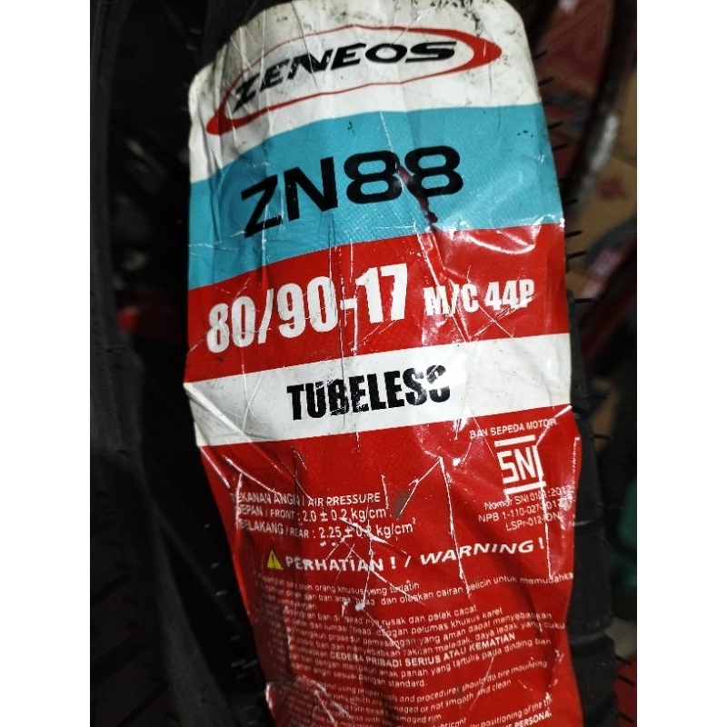Ban luar tubeless Honda Sonic Zeneos 80/90/17