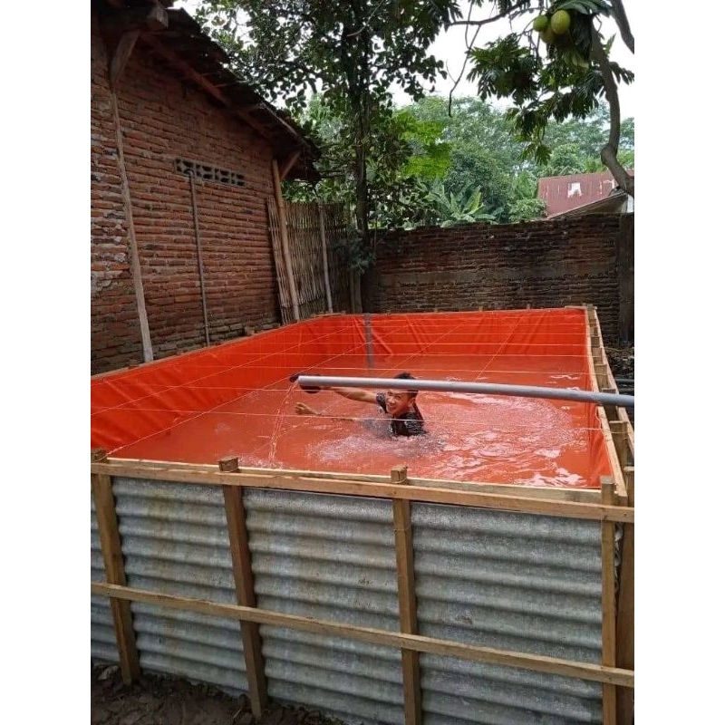 Terpal kolam ikan, Terpal kotak ukuran 7x3x1/3x7x1cocok untuk budidaya ikan
