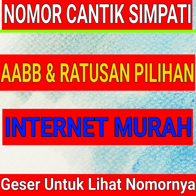 Nomor Cantik Telkomsel AABB & Ratusan pilihan