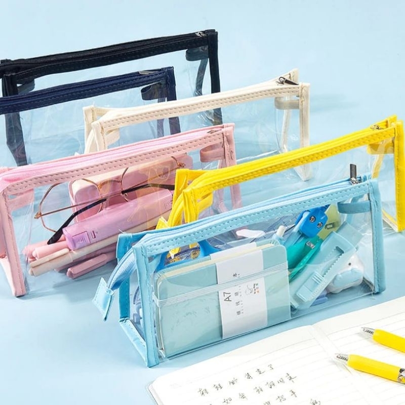 

Kotak Pensil Bening / Kotak Pensil Kapasitas Besar Multifungsi