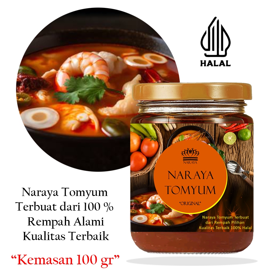 

Bumbu Tomyam Rempah Alami Tanpa Bahan Pengawet 100% Halal Kemasan 100gr