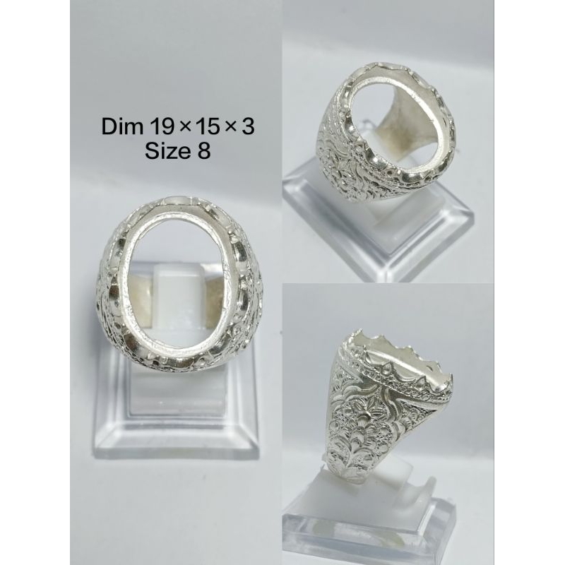 Ring cincin/emban PERAK UKIR MODEL CAKAR(14G)