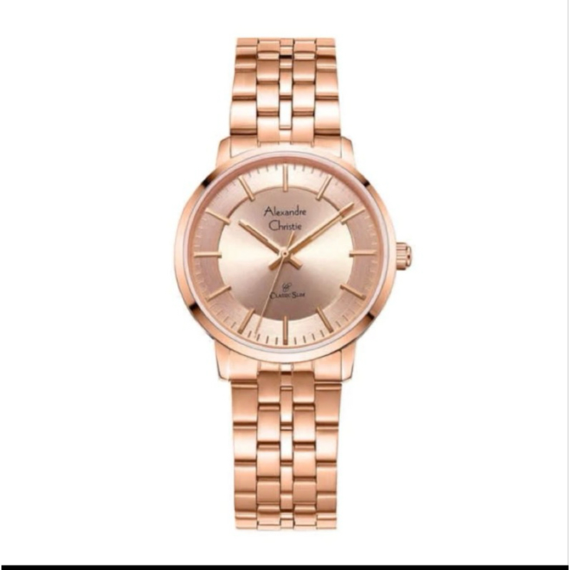 Jam tangan wanita alexandre christie classic steel