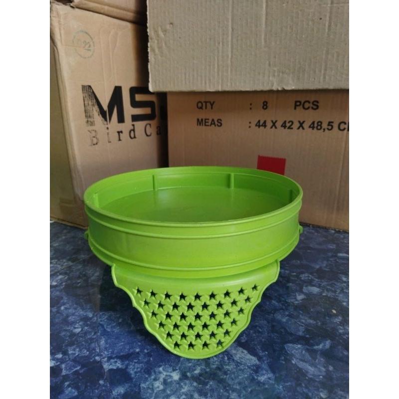 Tebok Pleci Helopet Diameter 23 Plastik Motif Bintang Tebok Kandang Pleci Helopet