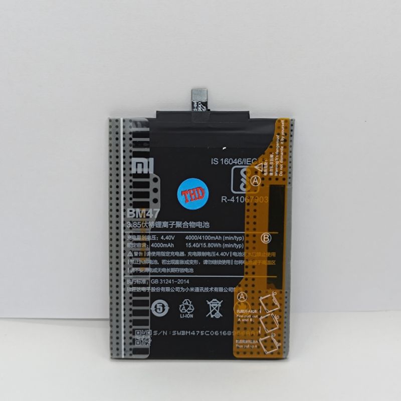 Batre Baterai Xiaomi Redmi 4X Redmi 3 3S 3X BM47 ORIGINAL