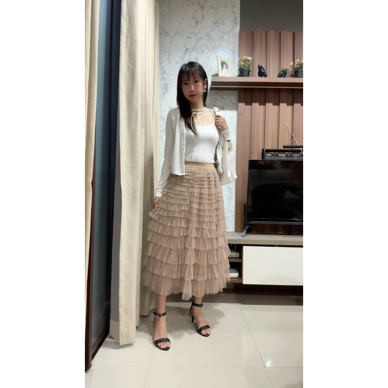 Rok korean style panjang Rok Halus lotus / rok rampel korea / rok panjang korea / rok korean style p