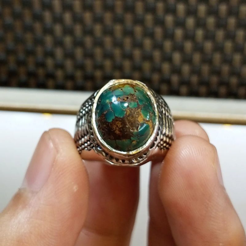 Cincin Batu Pirus Persia Ijo Abdul Rozak Size Mini Top Grade Item