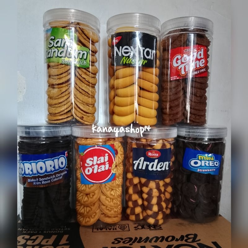 

jajan branded repack kemasan toples 750ml
