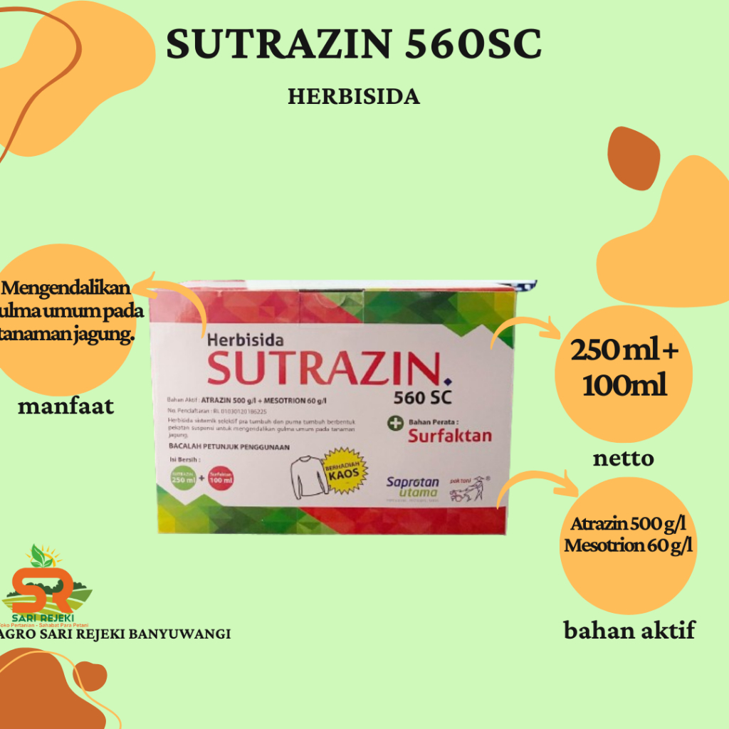 SUTRAZIN 560SC 250ML + 100ML HERBISIDA SELEKTIF JAGUNG