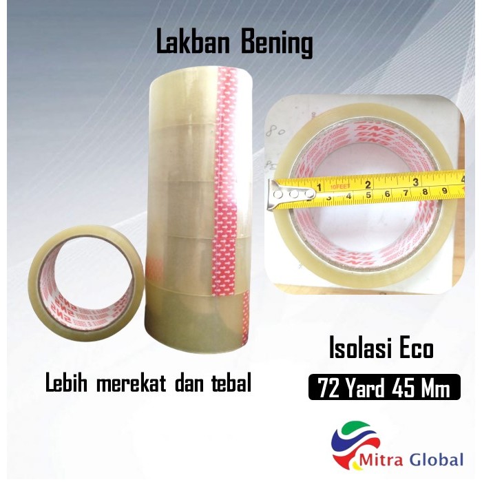 

Lakban Bening - Lakban Cokelat MPI Ekomonis 45mm x 72 Yard / Isolasi Selotip Plakban