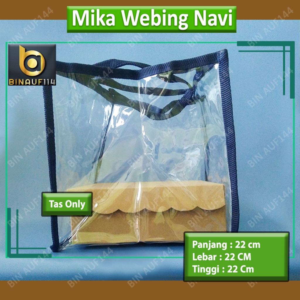 

Tas Mika Webing Navi ukuran 22x22x22cm Hampers