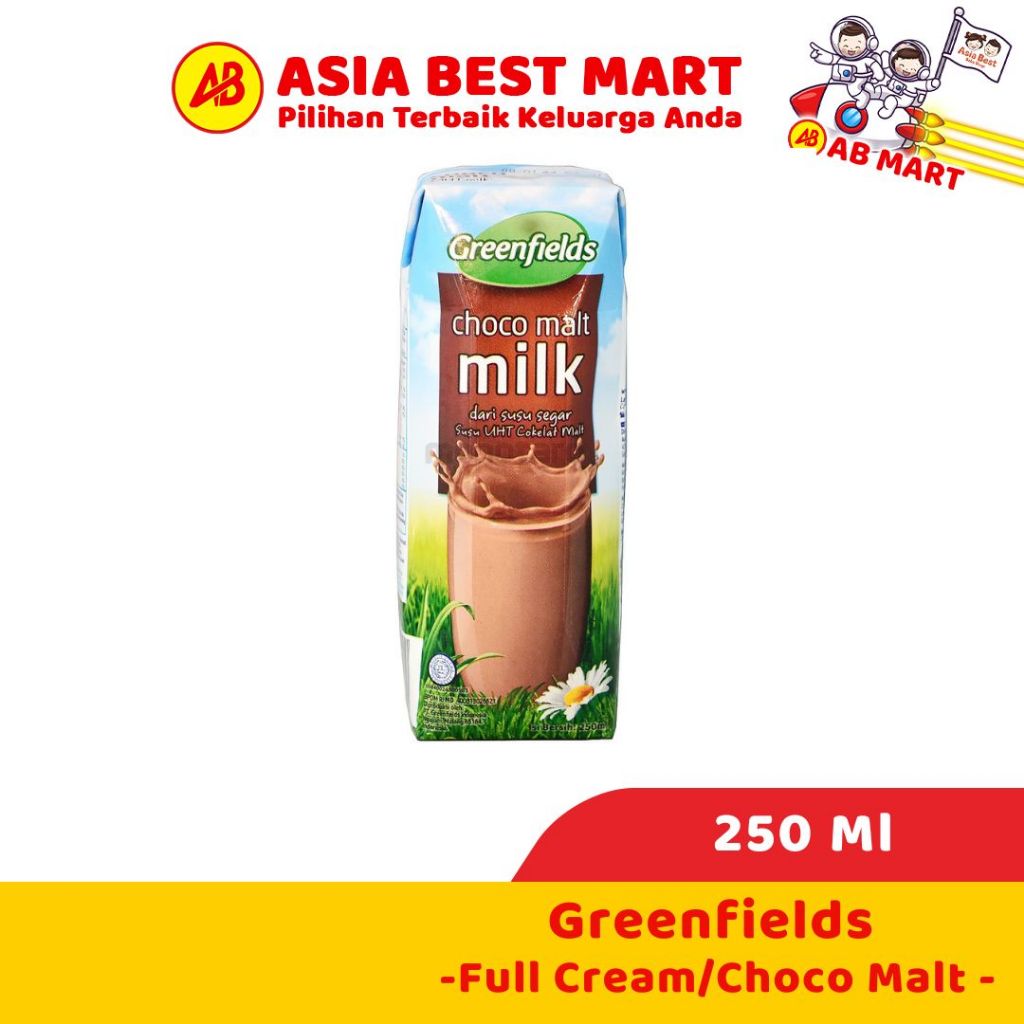 

Greenfields 250ml Susu Uht Choco Malt Full Cream Susu Cair Kemasan Kotak