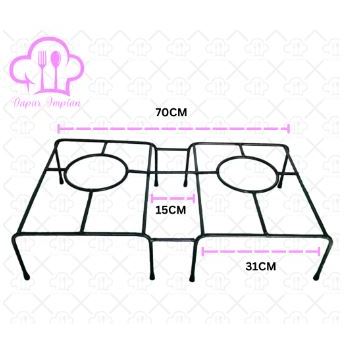 Rangka Besi Kompor Gas Rinai 2 Tungku - Tungku Kompor Gas Rinnai