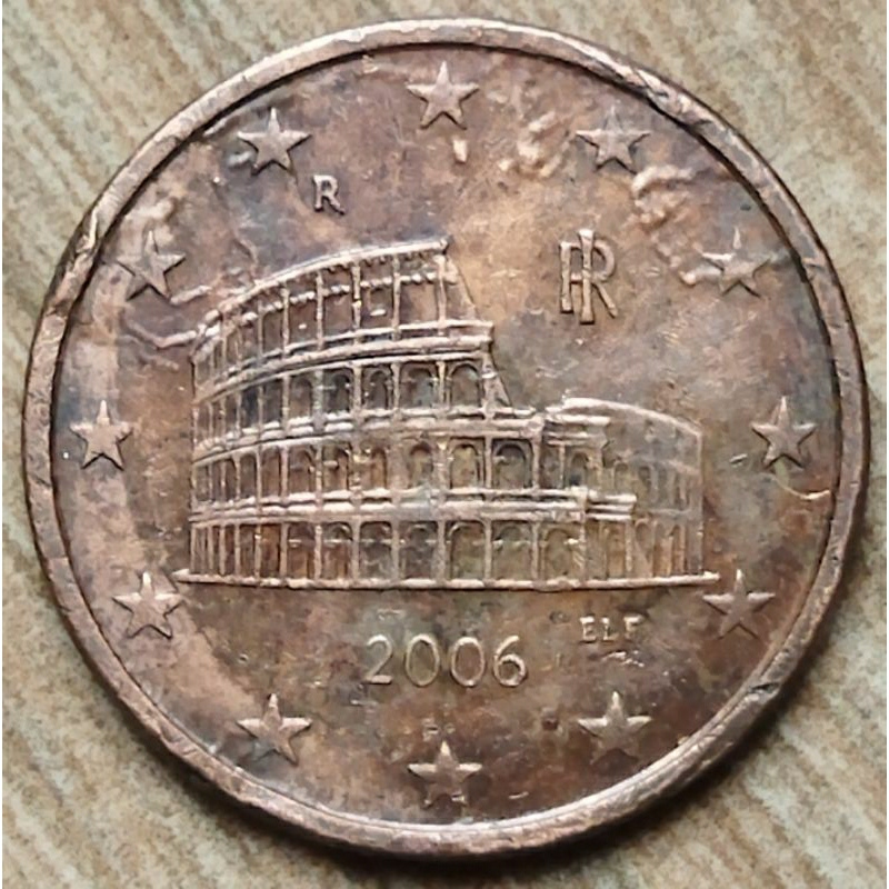 5 cent euro 2006 Italy koin error