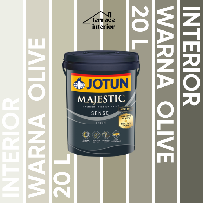 Cat Tembok Majestic Sense Interior Jotun warna Olive 20 L