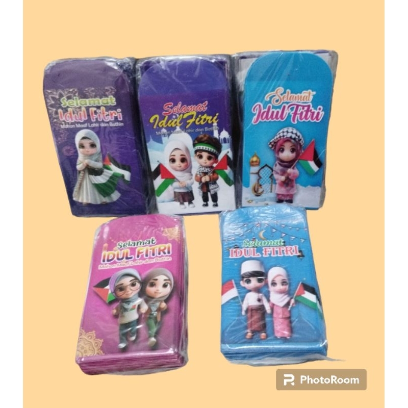 

amplop lebaran, angpau, angpao idul fitri karakter palestin