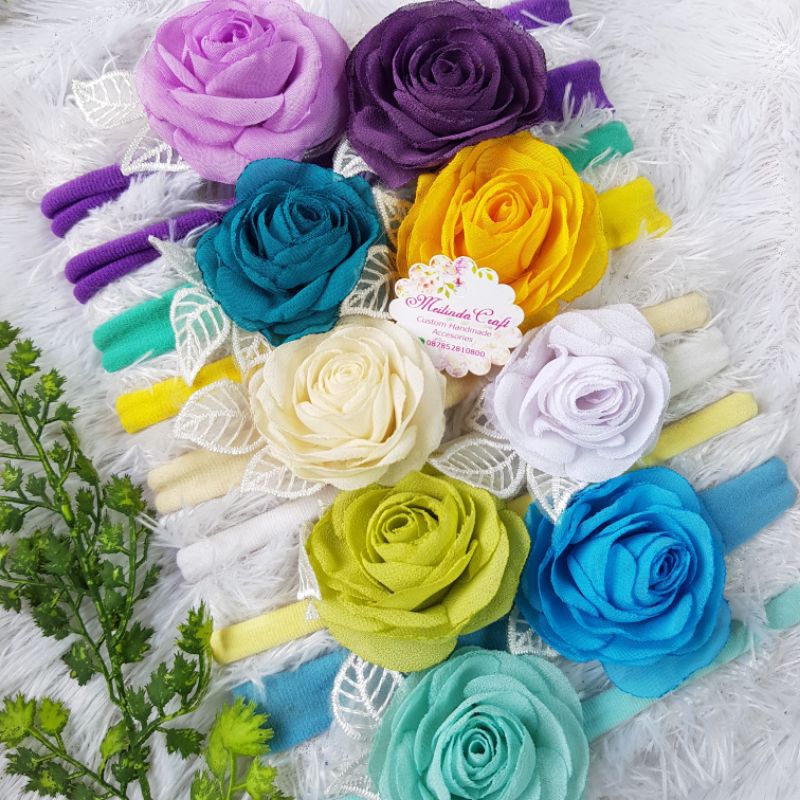 BABY HEADBAND BANDANA BAYI BABY HEADBAND BUNGA RENDA KINANTI