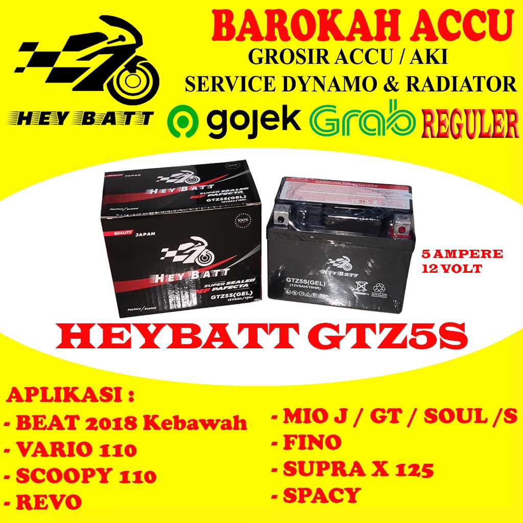 AKI MOTOR HEYBATT GTZ5S , 5 AH