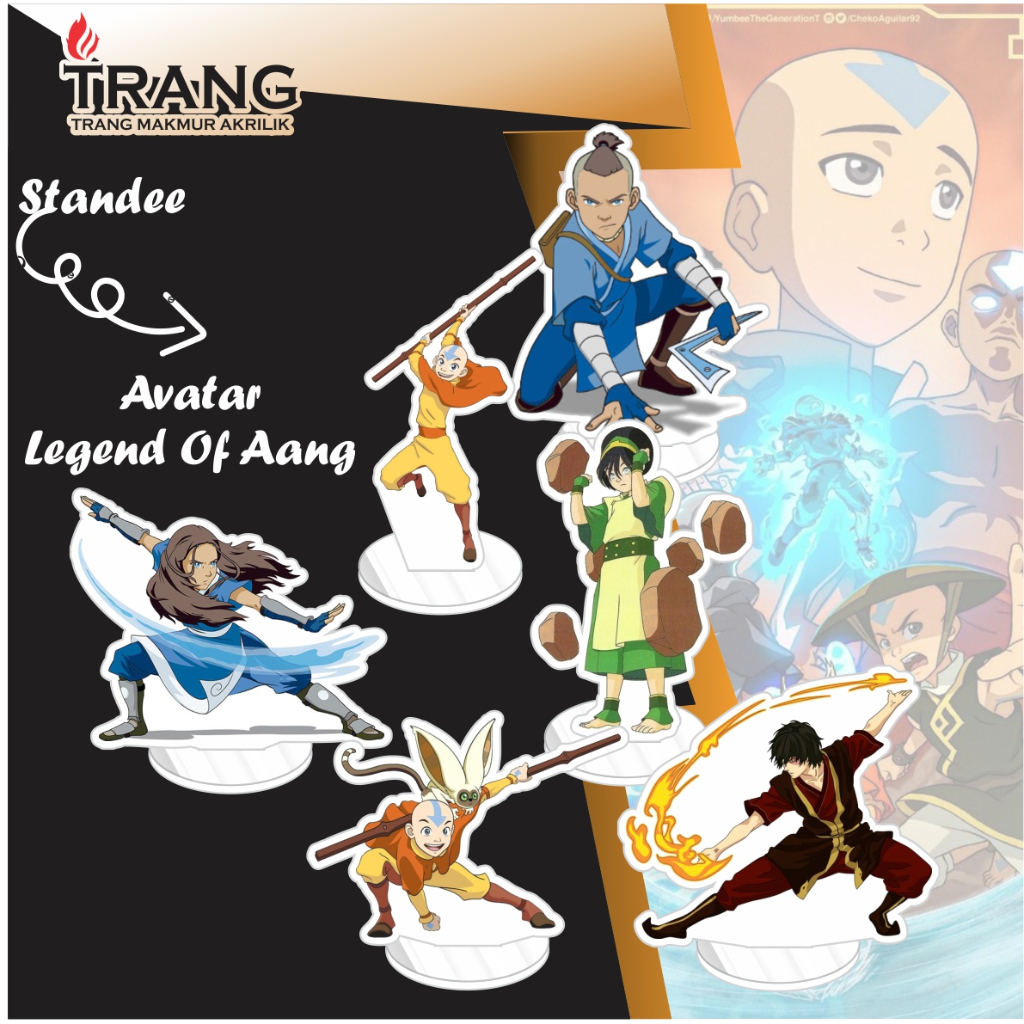 Standee Figure Akrilik Avatar The Legend Of Aang / Standing Action figure Acrylic Avatar The Legend 