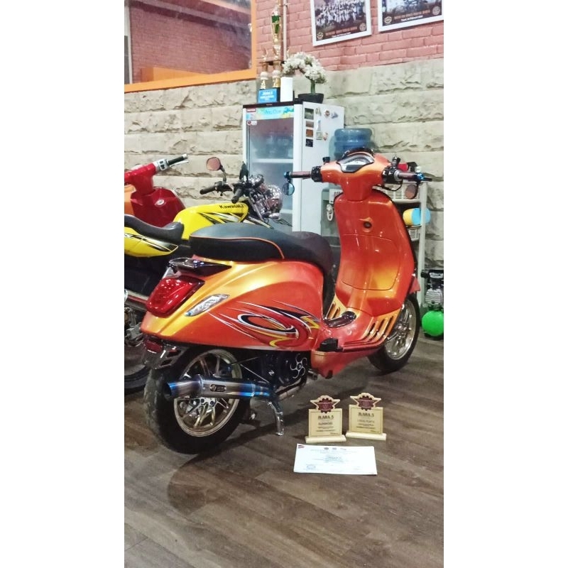 Knalpot racing valcons for vespa matic
