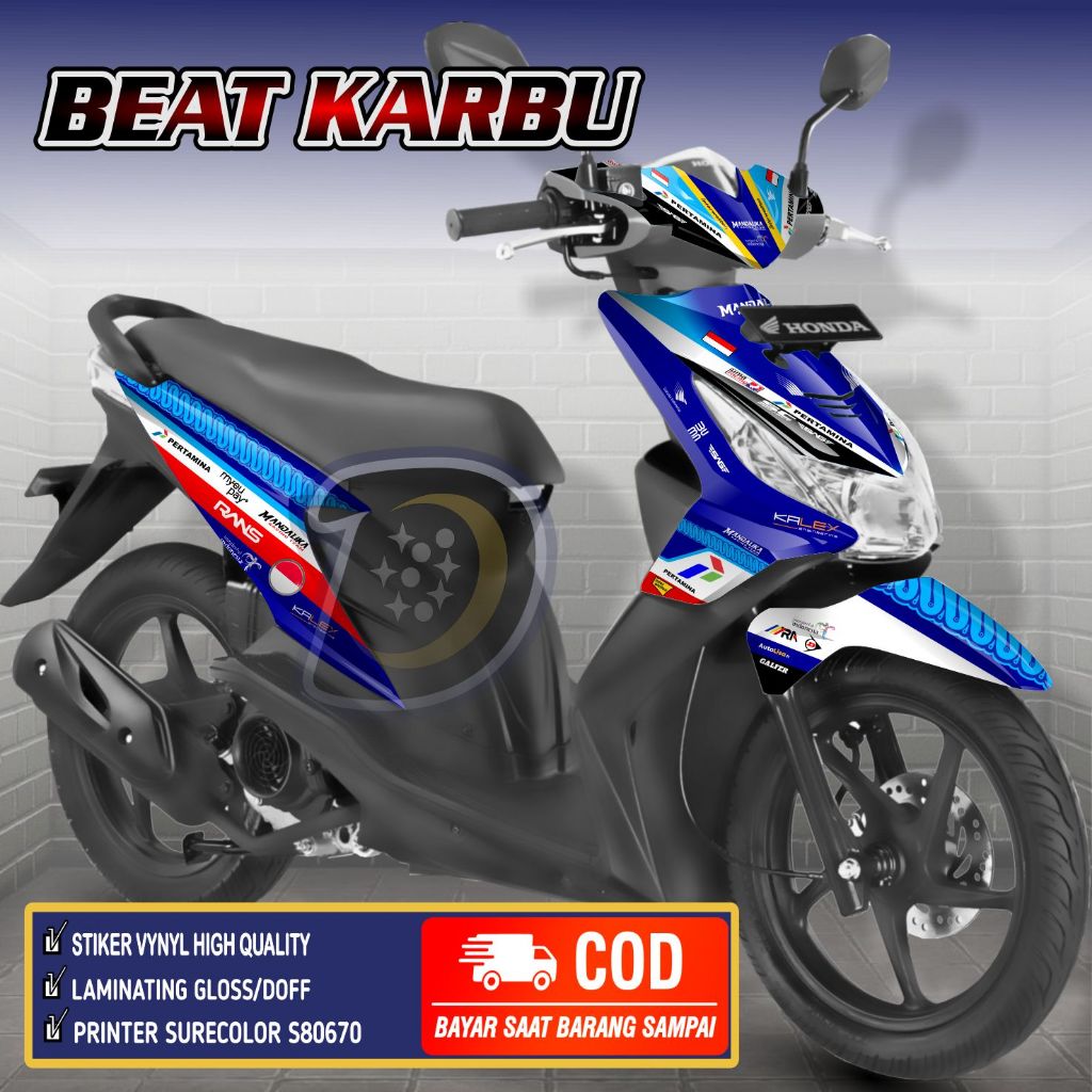 Decal Beat Karbu Fullbody Striping Beat Karbu Stiker Honda Beat Lama Mandalika