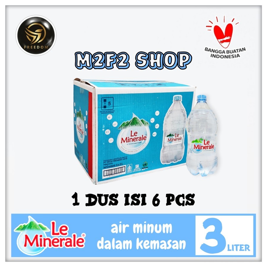 

Air Mineral Le Minerale Baby Botol Pet - 3 liter (Kemasan Karton)