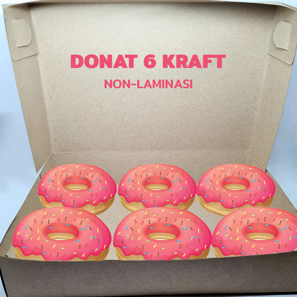 

DUS DONAT ISI 6 KRAFT 300gsm NON LAMINASI AK