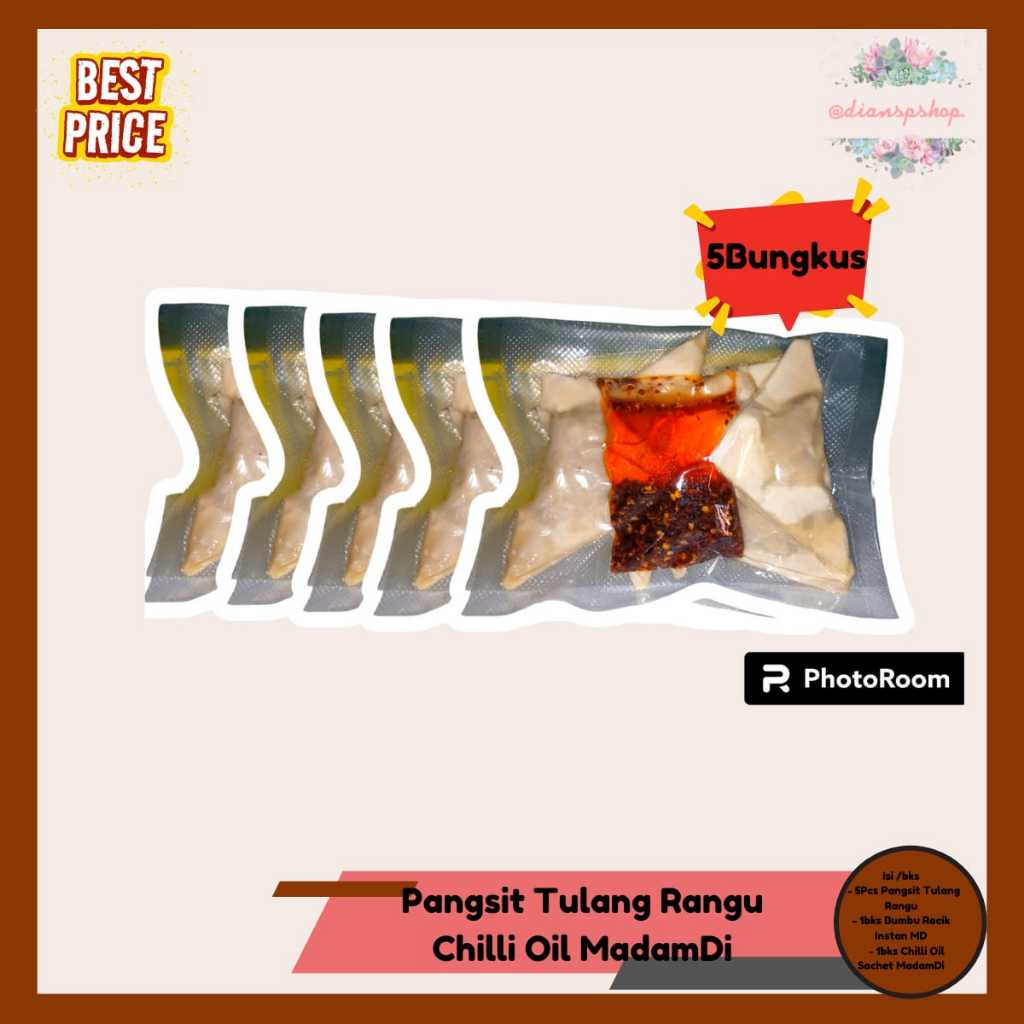 

Pangsit Tulang Rangu Chilli Oil MadamDi Paket 5bungkus