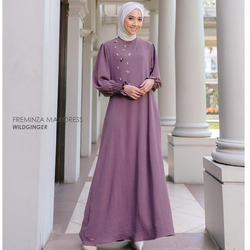 Mayoutfit Freminza Maxidress | Baju Lebaran Dress Gamis Payet Series Exclusive-2